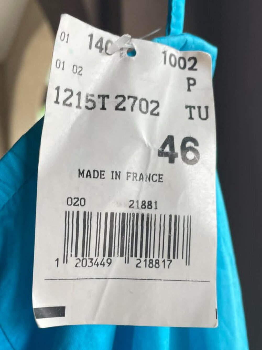 NWT CELINE Ombré Maxi Skirt Turquoise White Cotton FR 46 - Picture 8 of 9